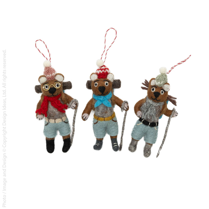 Lilliput™ ornament (hiking bears: set of 3)