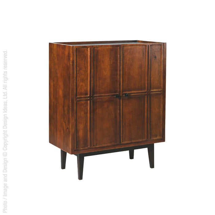 Dalston™ bar cabinet - (colors: ) | Premium Bar Cart from the Dalston™ collection | made with Mango Wood, Iron, Marble, and MDF for long lasting use