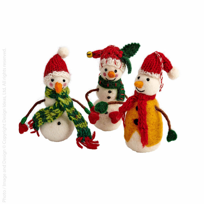 Lilliput™ ornament (jolly snowman: set of 3)