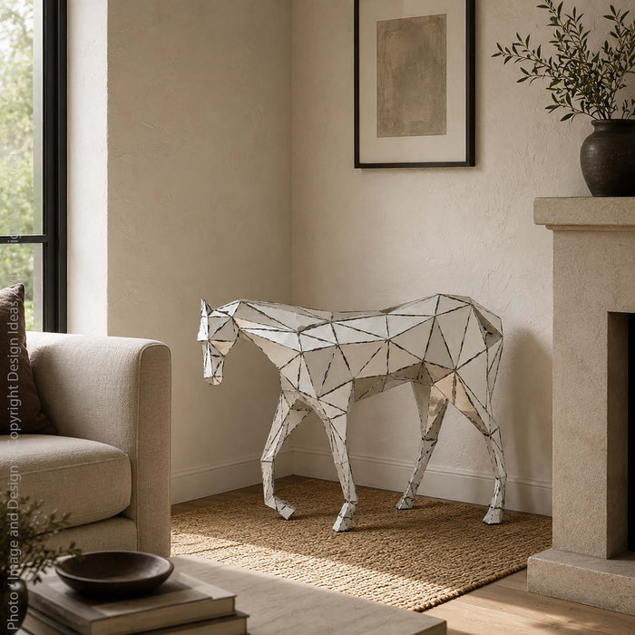 Belmont horse sculpture