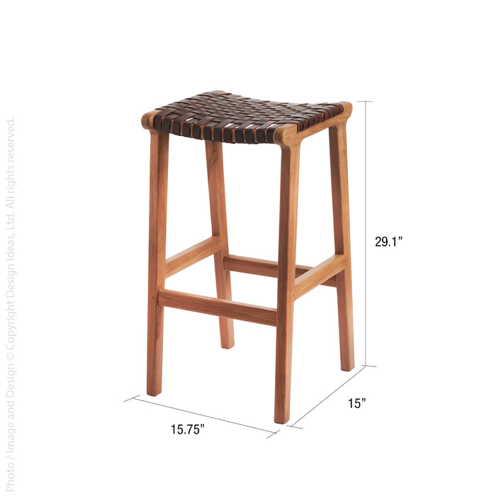 Visby™ bar stool (leather)