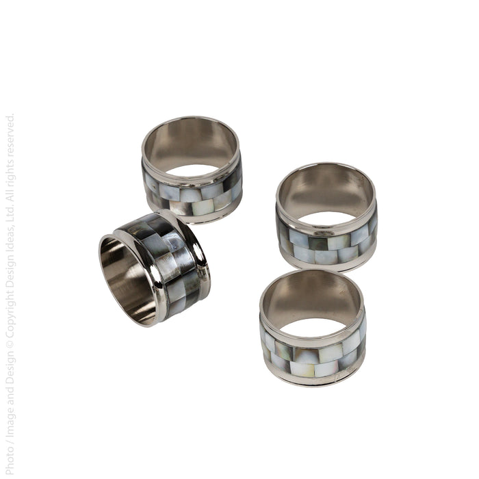 Abalon™ napkin rings (set of 4)