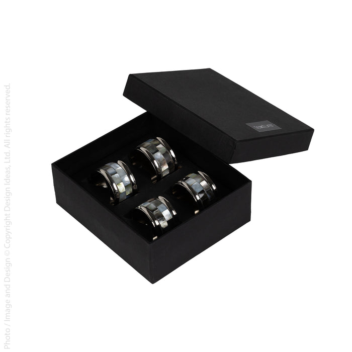Abalon™ napkin rings (set of 4)