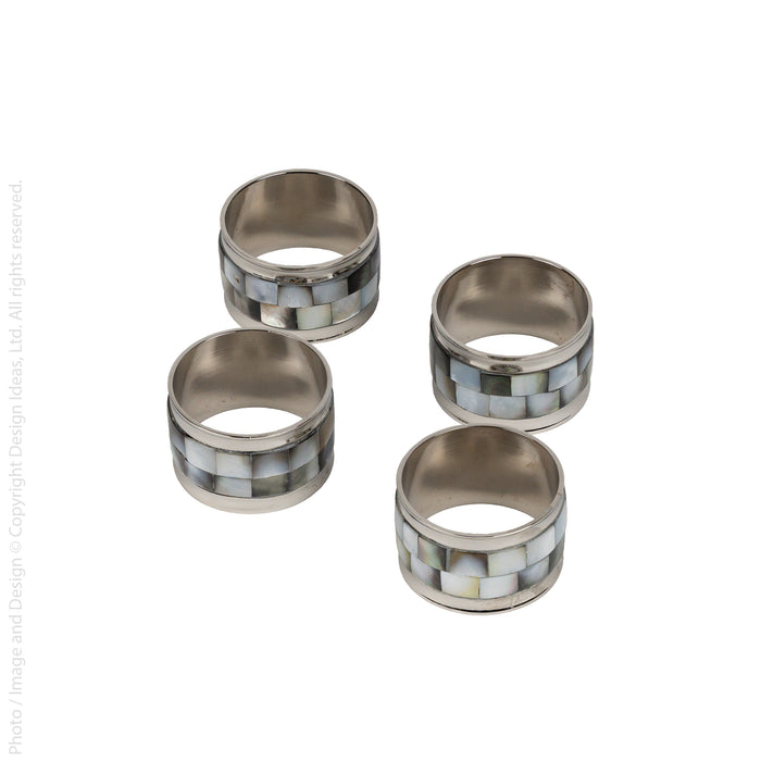 Abalon™ napkin rings (set of 4)
