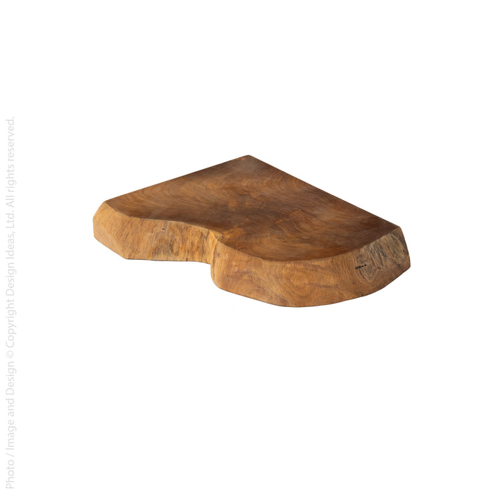 Takara™ live edge corner shelf (11.8 in)