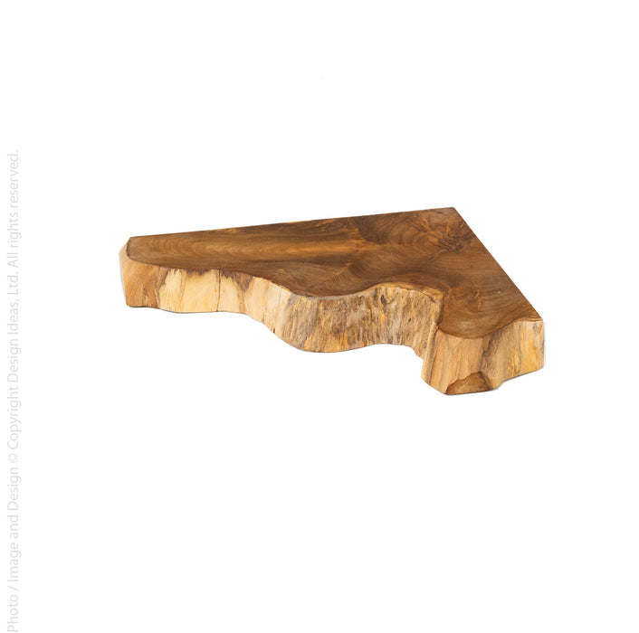 Takara™ live edge corner shelf (15.7 in)
