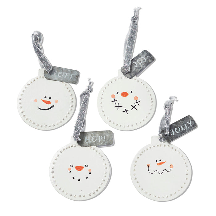 Galvanized Snowman Ornament