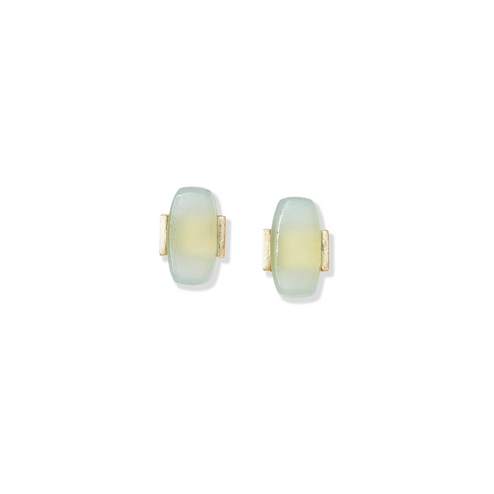 Aqua Chalcedony Post Earrings