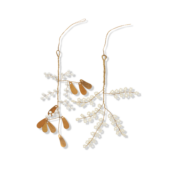 Brass Hanging Mistletoe (Set of 2)