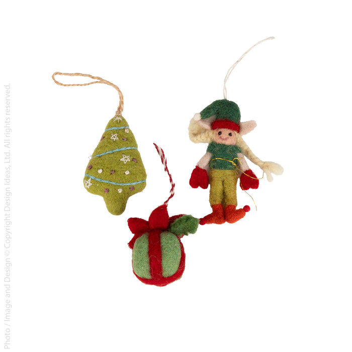Lilliput™ ornament (santa's workshop: set of 3)