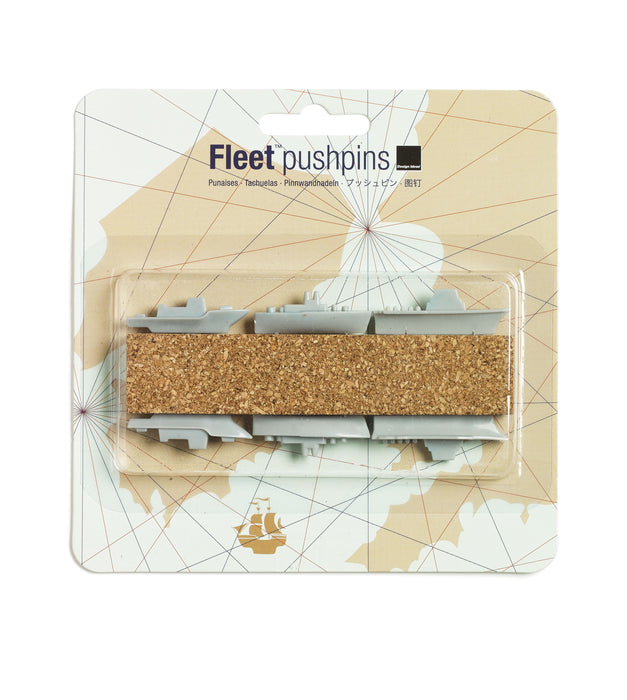 Fleet™ pushpins (gray: set of 6)