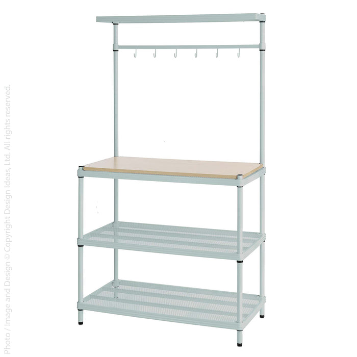 MeshWorks® utility unit (36 x 18 x 63 in.: wood top 4-tier)