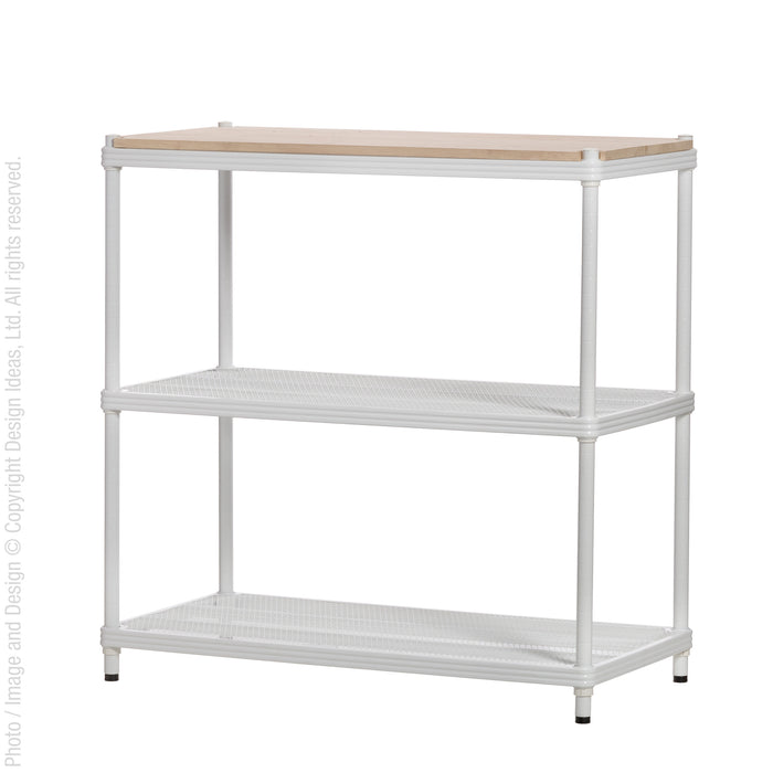 MeshWorks® utility unit (36 x 18 x 36 in.: wood top 3-tier)