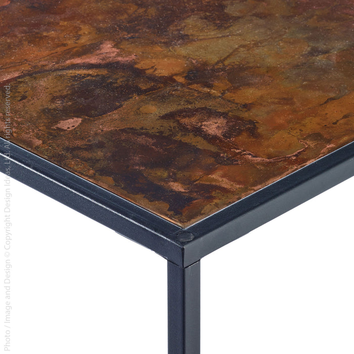 Pietra™ side table (small: copper patina)