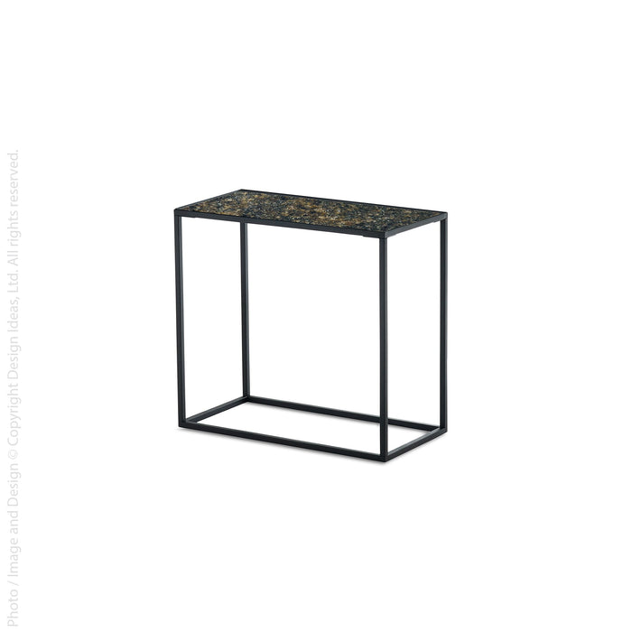 Crushed Glass Pietra Side Table Recktangle-texxture