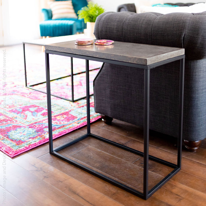 Pietra™ side table (rectangle: cement)