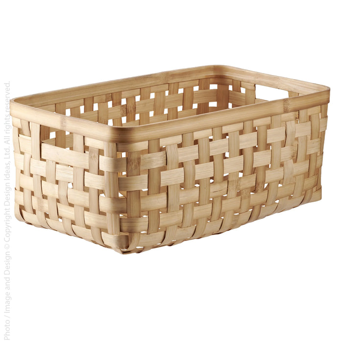 Bahmi™ Woven Bamboo Storage Bin (22 x 13 x 10 in) - (colors: ) | Premium Bin from the Bahmi™ collection | made with Bamboo for long lasting use