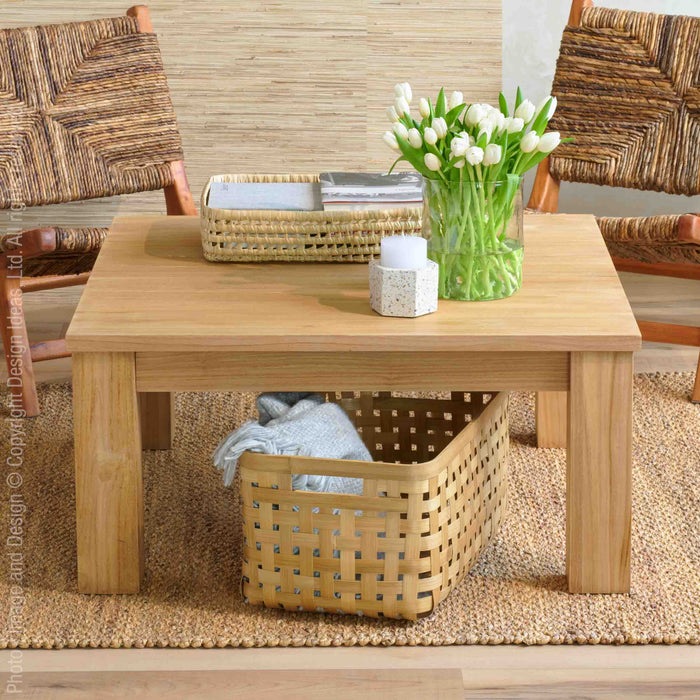 Bahmi™ Woven Bamboo Storage Bin (22 x 13 x 10 in) - (colors: ) | Premium Bin from the Bahmi™ collection | made with Bamboo for long lasting use