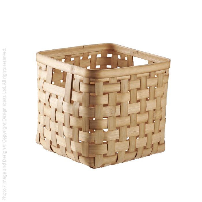 Bahmi™ storage cube (13 x 13 x 13 in) - (colors: ) | Premium Bin from the Bahmi™ collection | made with Bamboo for long lasting use