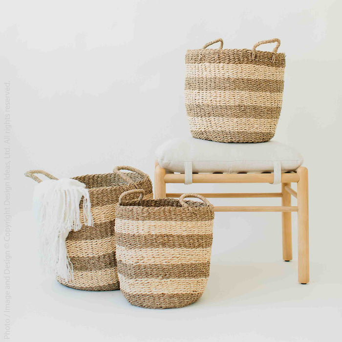 Camden™ baskets (set of 3) - (colors: ) | Premium Basket from the Camden™ collection | made with Seagrass for long lasting use