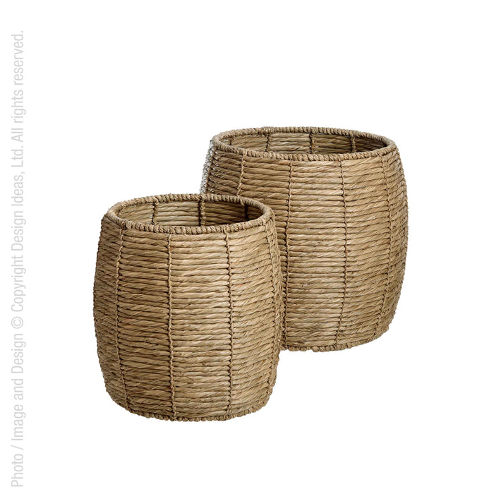 Bari™ Woven Water Hyacinth Twine Baskets (set of 2) - (colors: ) | Premium Basket from the Bari™ collection | made with Water Hyacinth Twine for long lasting use
