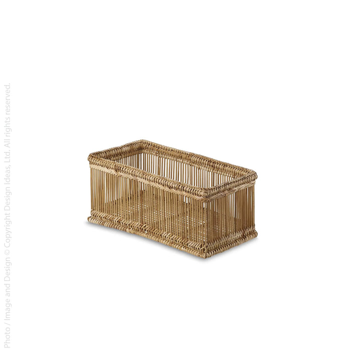 Liana™ Small Woven Rattan Rectangular Basket - (colors: ) | Premium Basket from the Liana™ collection | made with Rattan for long lasting use