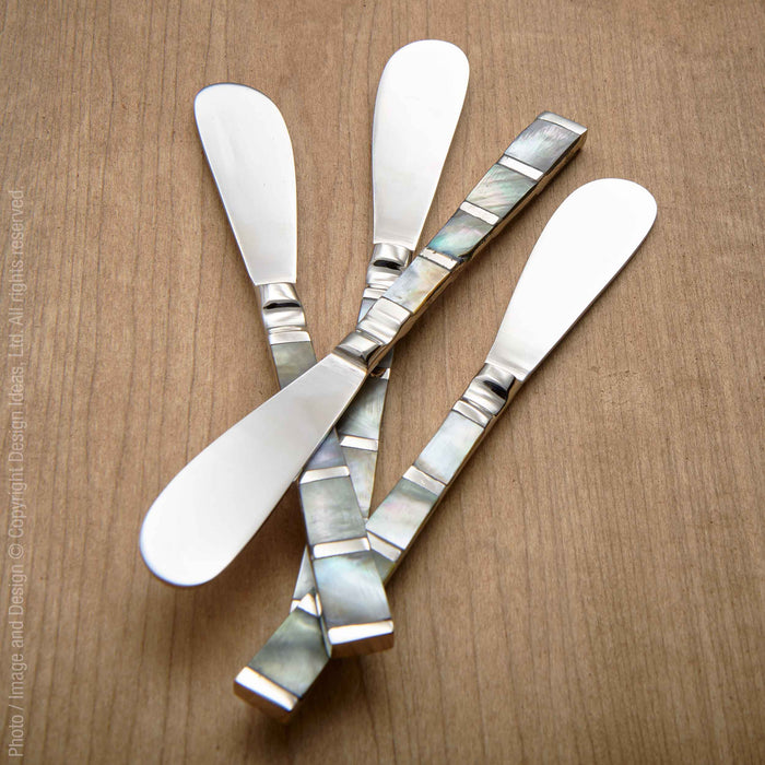 Design Ideas, Abalon Spreaders, Set of 4 - Zola