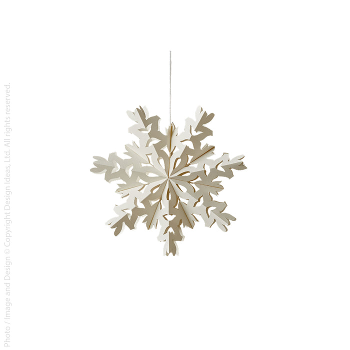 Flurry™ hanging snowflake (small: tinsel)