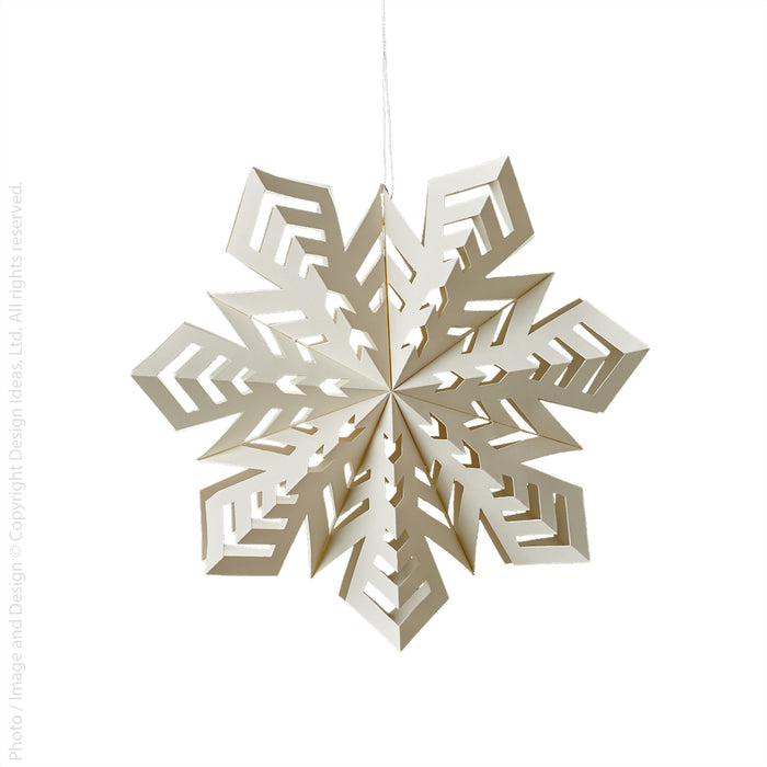 Flurry™ hanging snowflake (medium: arctic)