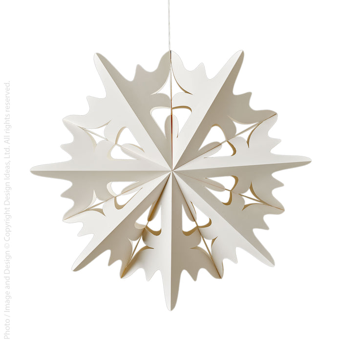 Flurry™ hanging snowflake (large: crystal)