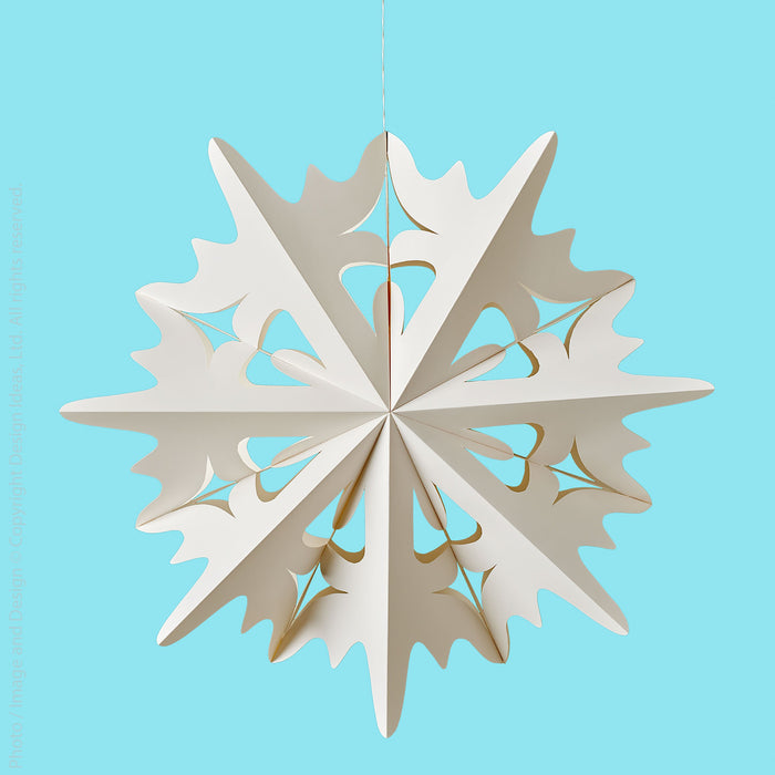 Flurry™ hanging snowflake (large: crystal)