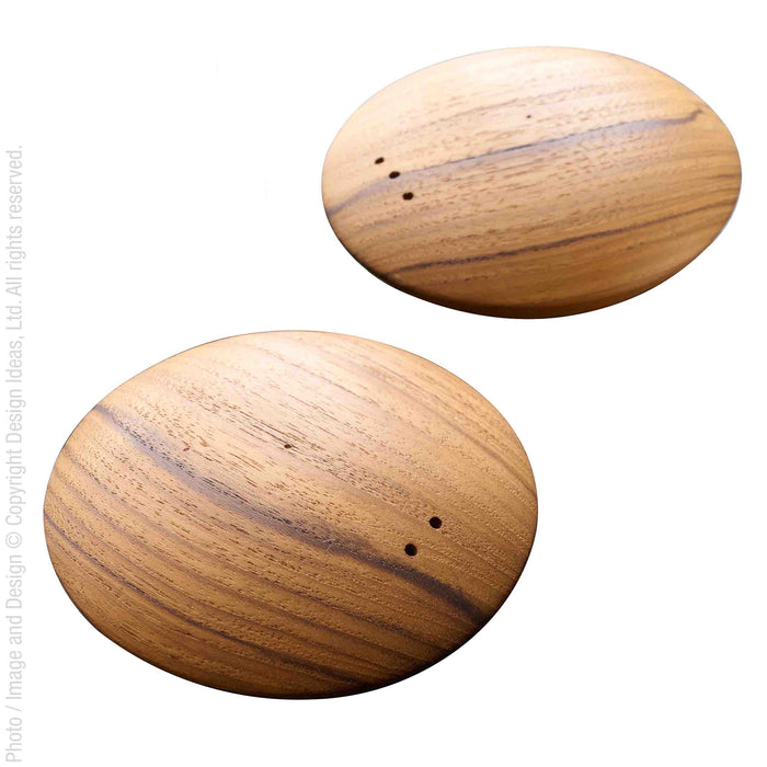 Teak Wood Spice Containers - Durable, Artisan-Made