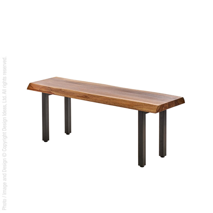 Takara™ live edge dining bench