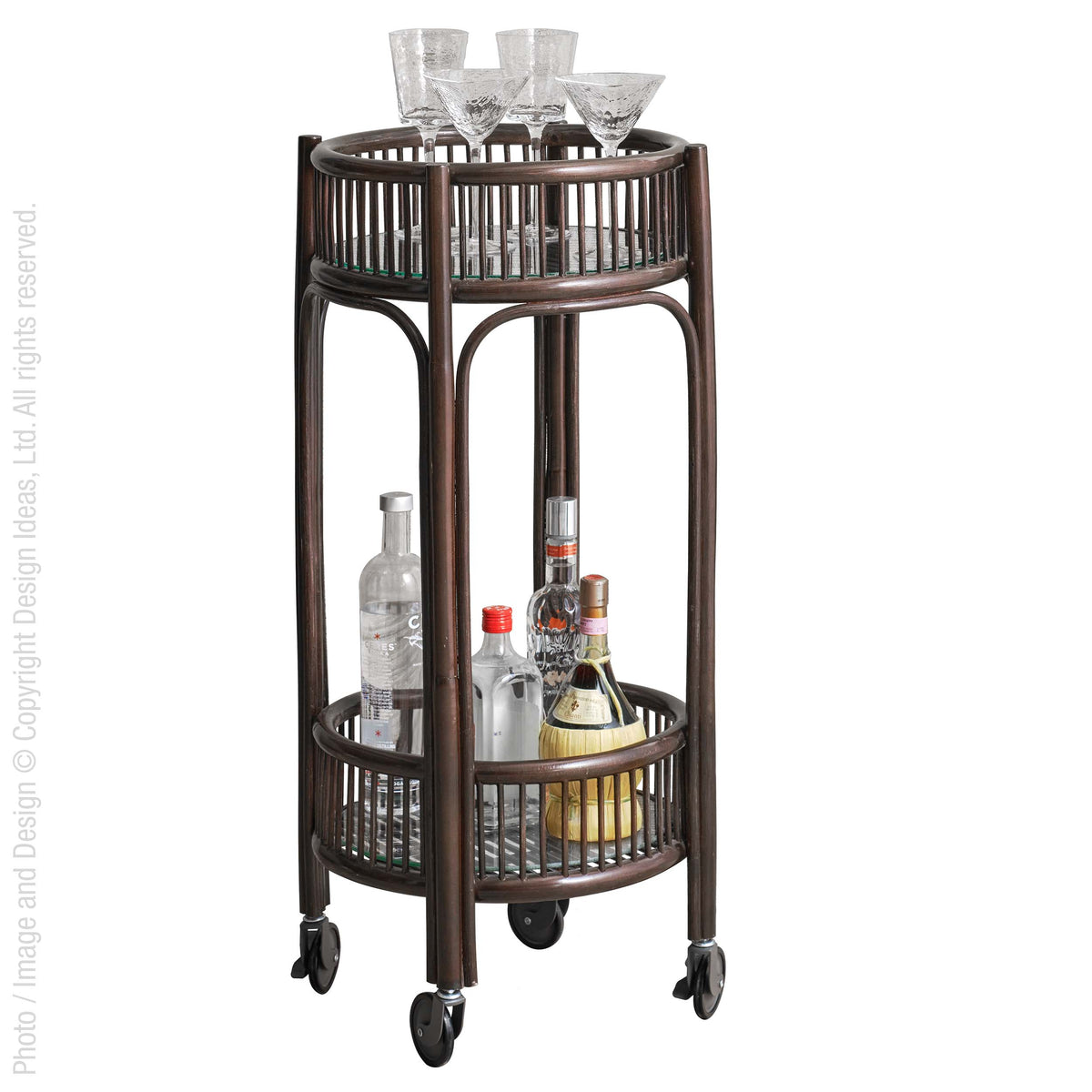 Design Ideas Kapora Bar Cart - Natural