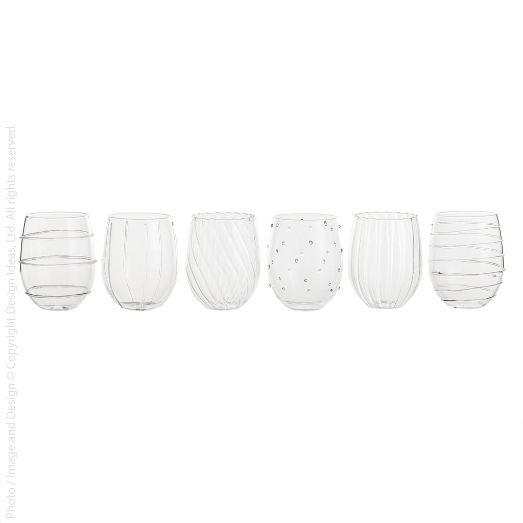 Sienna Etched Water Glasses - Set of 6 – Canvas Home