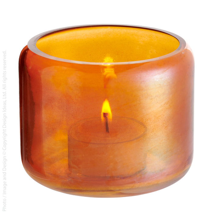 Hubbard™ votive (orange luster)