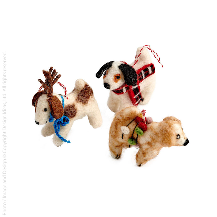 Lilliput™ ornament (festive dogs: set of 3)