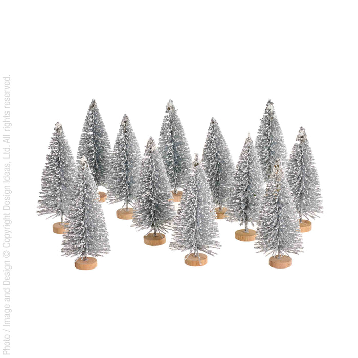Yukon™ trees (silver with snow: set of 12)