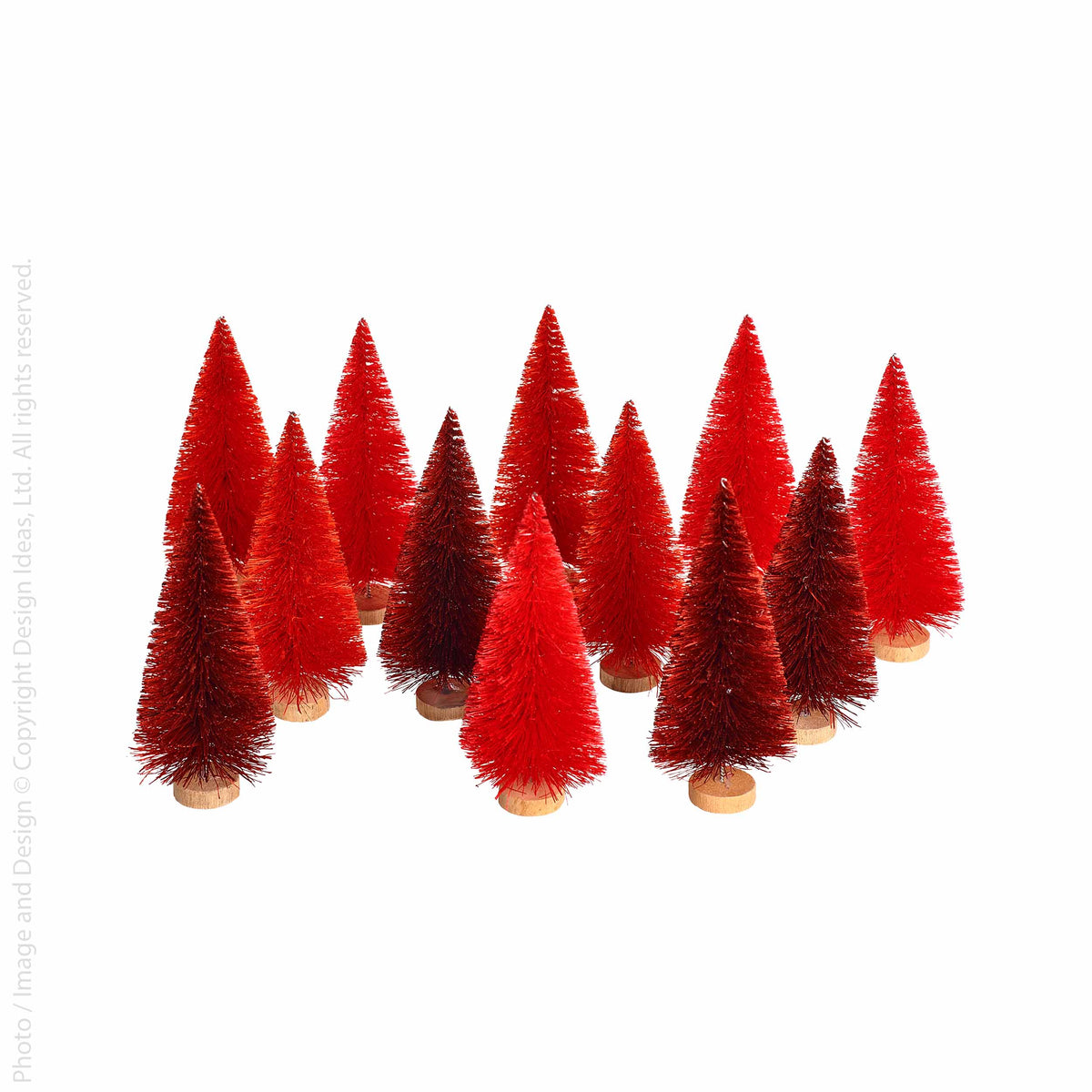 Yukon™ Steel Wire Red Trees (Set of 12) - texxture™ — Design Ideas