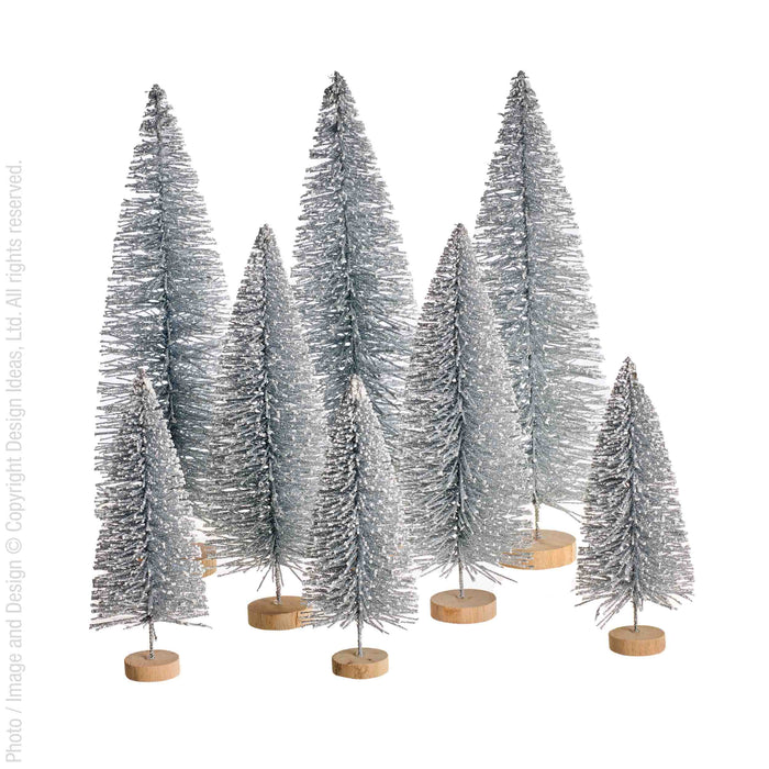 Yukon™ trees (silver with snow: set of 8)
