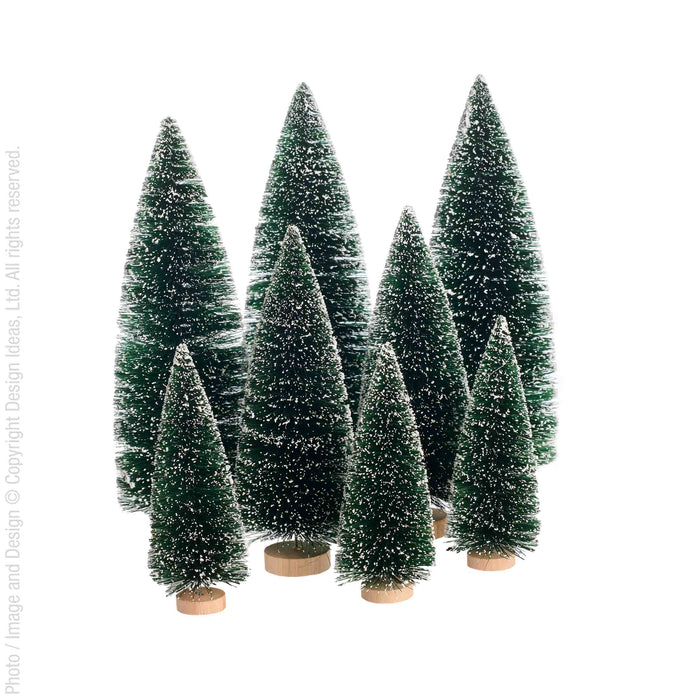 Yukon™ trees (green with snow: set of 8)