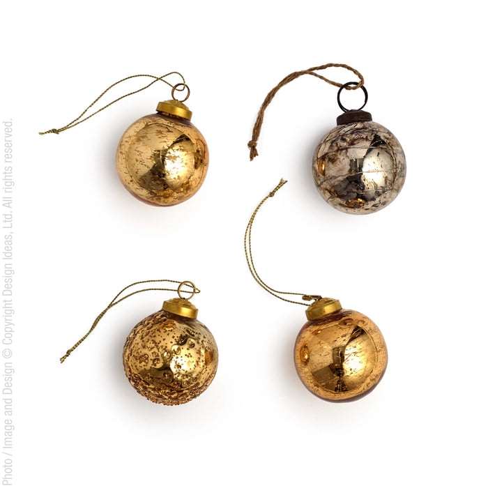 Auban™ ornaments (2 in.: set of 4)