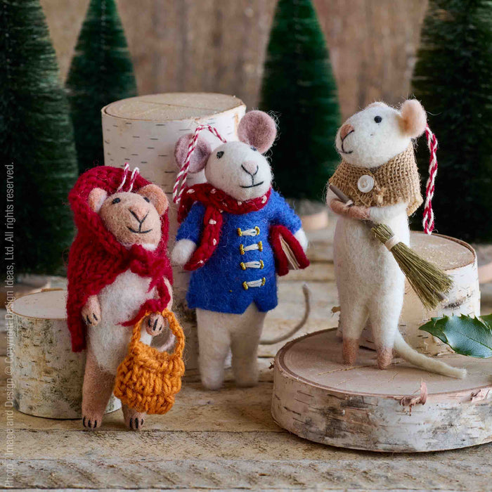 Lilliput™ ornament (country mouse: set of 3)