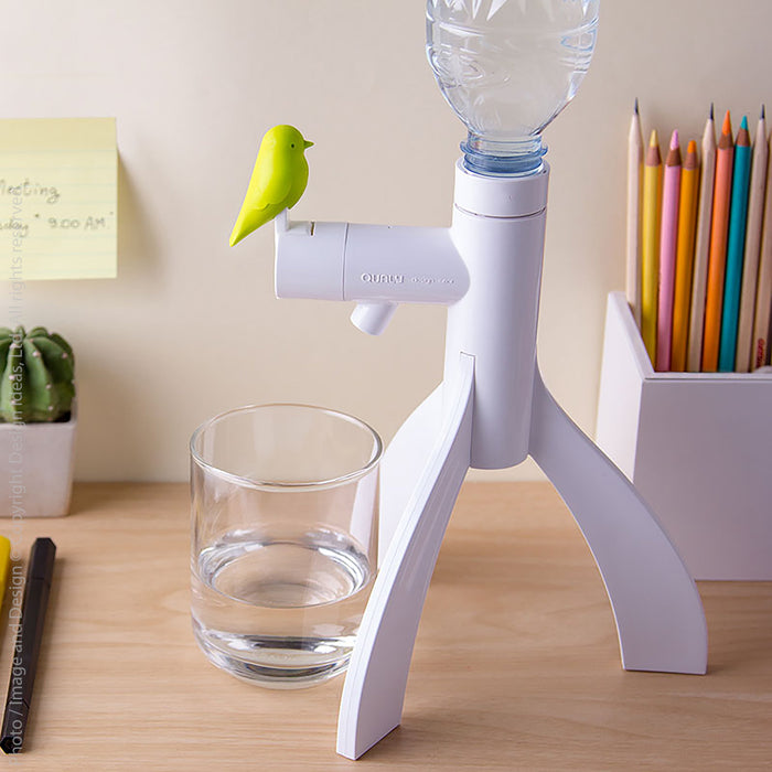 Thirsty bird bottled water dispenser