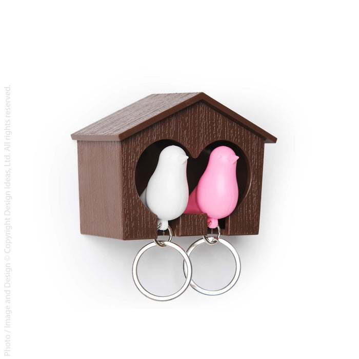 Duo Sparrow key ring holder