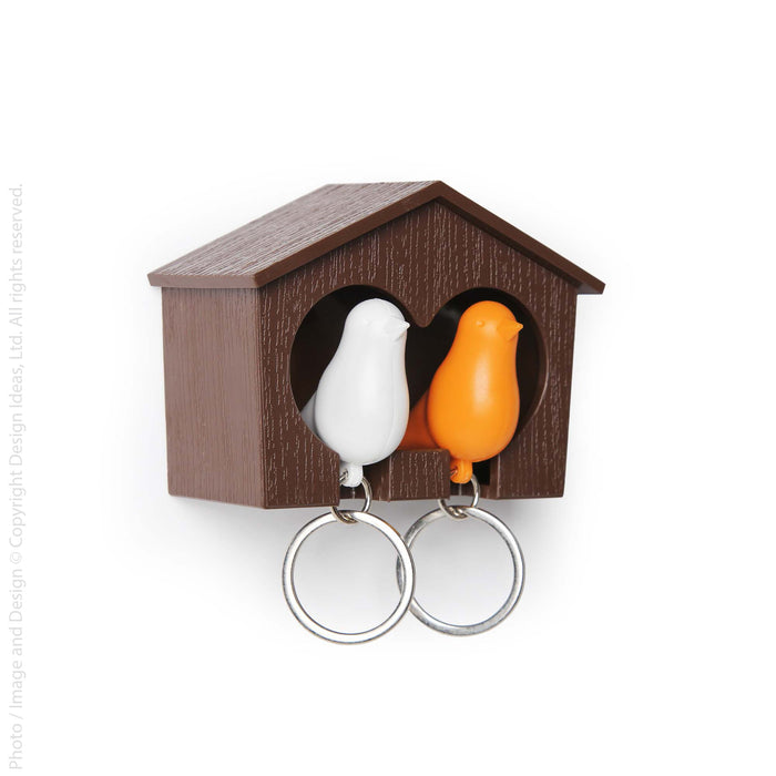 Duo Sparrow key ring holder